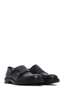 Men's Black Buckle Leather Casual Shoes | Derimod