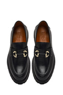 Erkek Siyah Tokalı Kalın Tabanlı Deri Loafer | Derimod