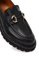 Erkek Siyah Tokalı Kalın Tabanlı Deri Loafer | Derimod