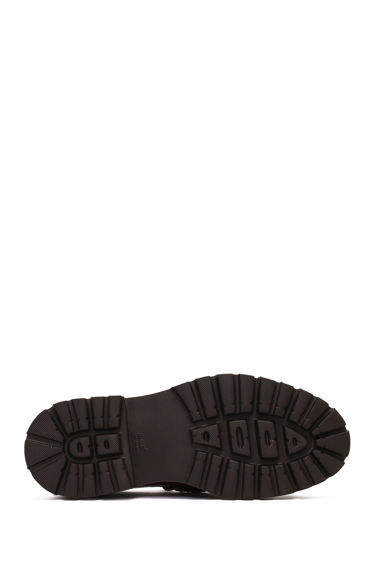 Erkek Kahverengi Tokalı Kalın Tabanlı Deri Loafer