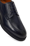 Men's Navy Blue Lace-up Leather Casual Shoes | Derimod