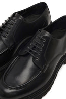 Erkek Siyah Bağcıklı Kalın Tabanlı Deri Casual Ayakkabı | Derimod