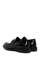 Male Black Leather Classic Loafer | Derimod