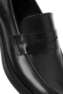 Male Black Leather Classic Loafer | Derimod
