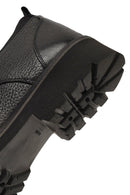 Erkek Siyah Bağcıklı Kalın Tabanlı Deri Casual Ayakkabı | Derimod