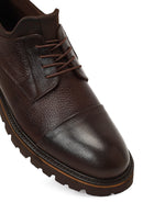 Men's Brown Lace-Up Thick Sole Leather Casual Shoes | Derimod