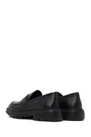 Men's Black Thick-Soled Leather Loafer | Derimod