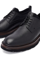 Erkek Siyah Bağcıklı Deri Casual Ayakkabı | Derimod