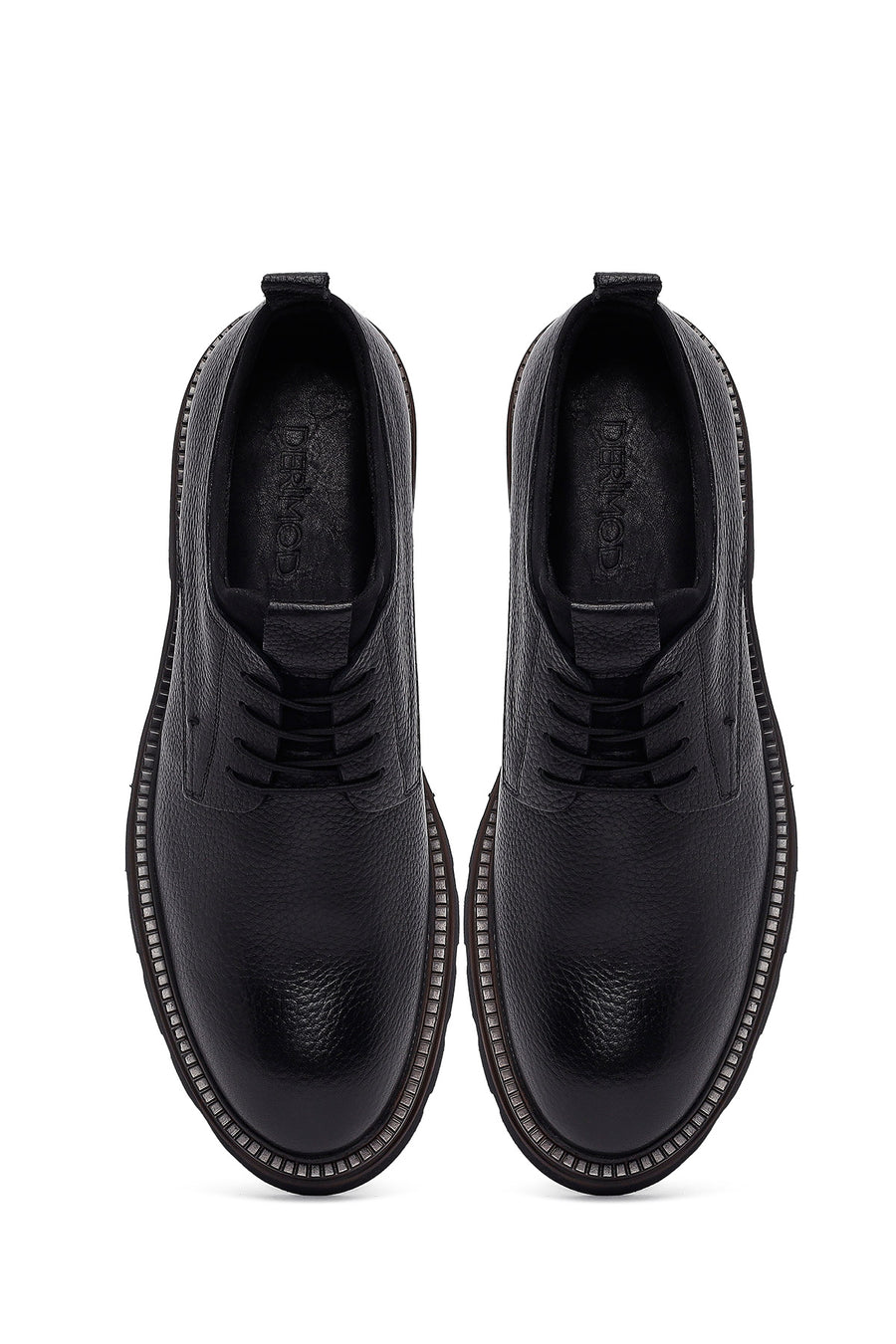 Men's Black Lace-up Leather Casual Shoes