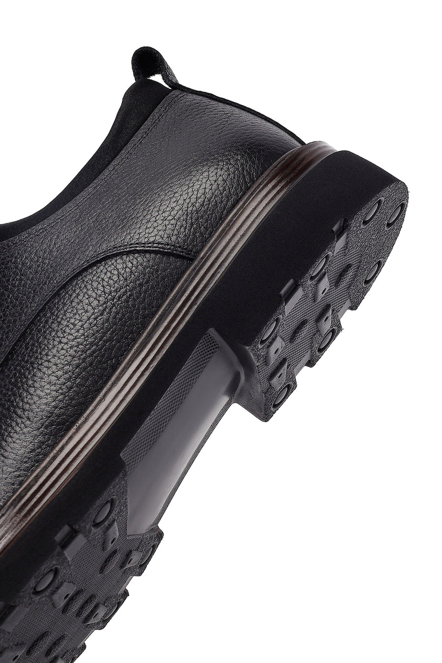 Men's Black Lace-up Leather Casual Shoes