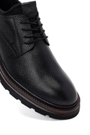 Erkek Siyah Bağcıklı Deri Casual Ayakkabı | Derimod