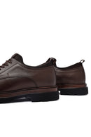 Erkek Kahverengi Bağcıklı Deri Casual Ayakkabı | Derimod