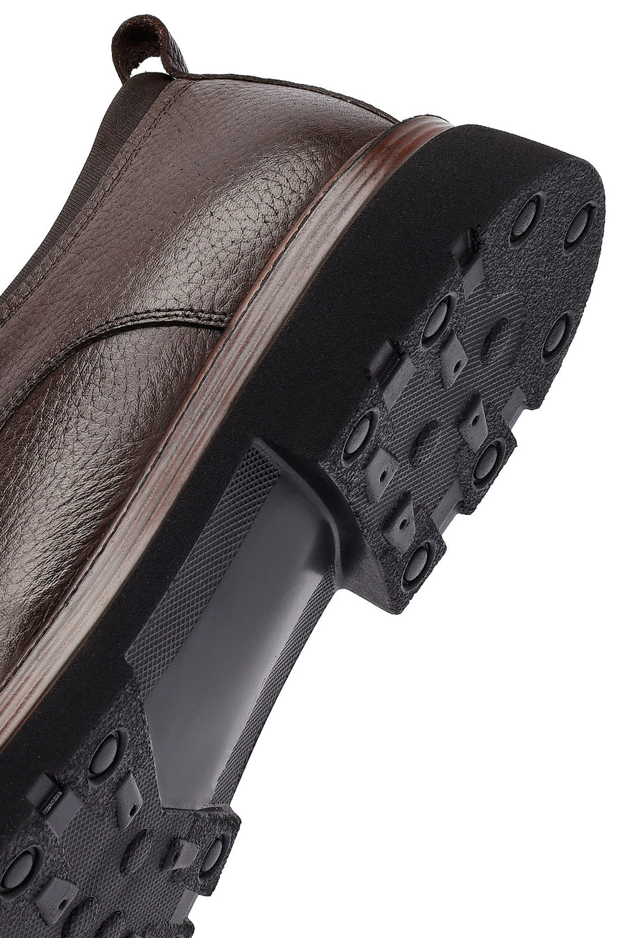 Men's Brown Lace-Up Leather Casual Shoes
