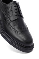 Men's Black Lace-Up Thick-Soled Leather Casual Shoe | Derimod