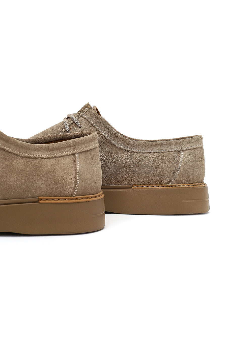 Men Beige Suede Leather Casual Shoes