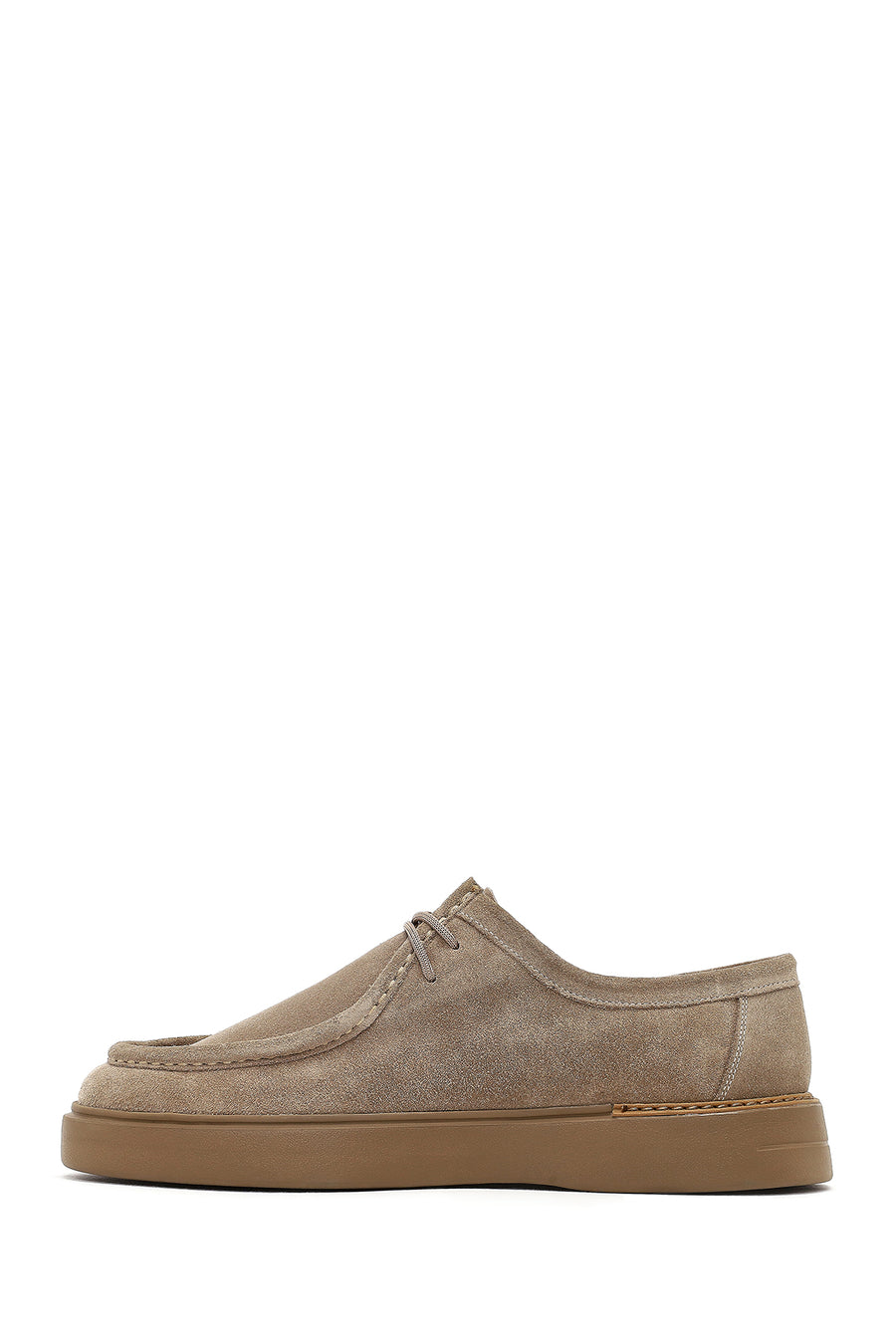 Men Beige Suede Leather Casual Shoes
