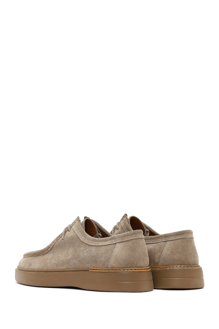 Men Beige Suede Leather Casual Shoes