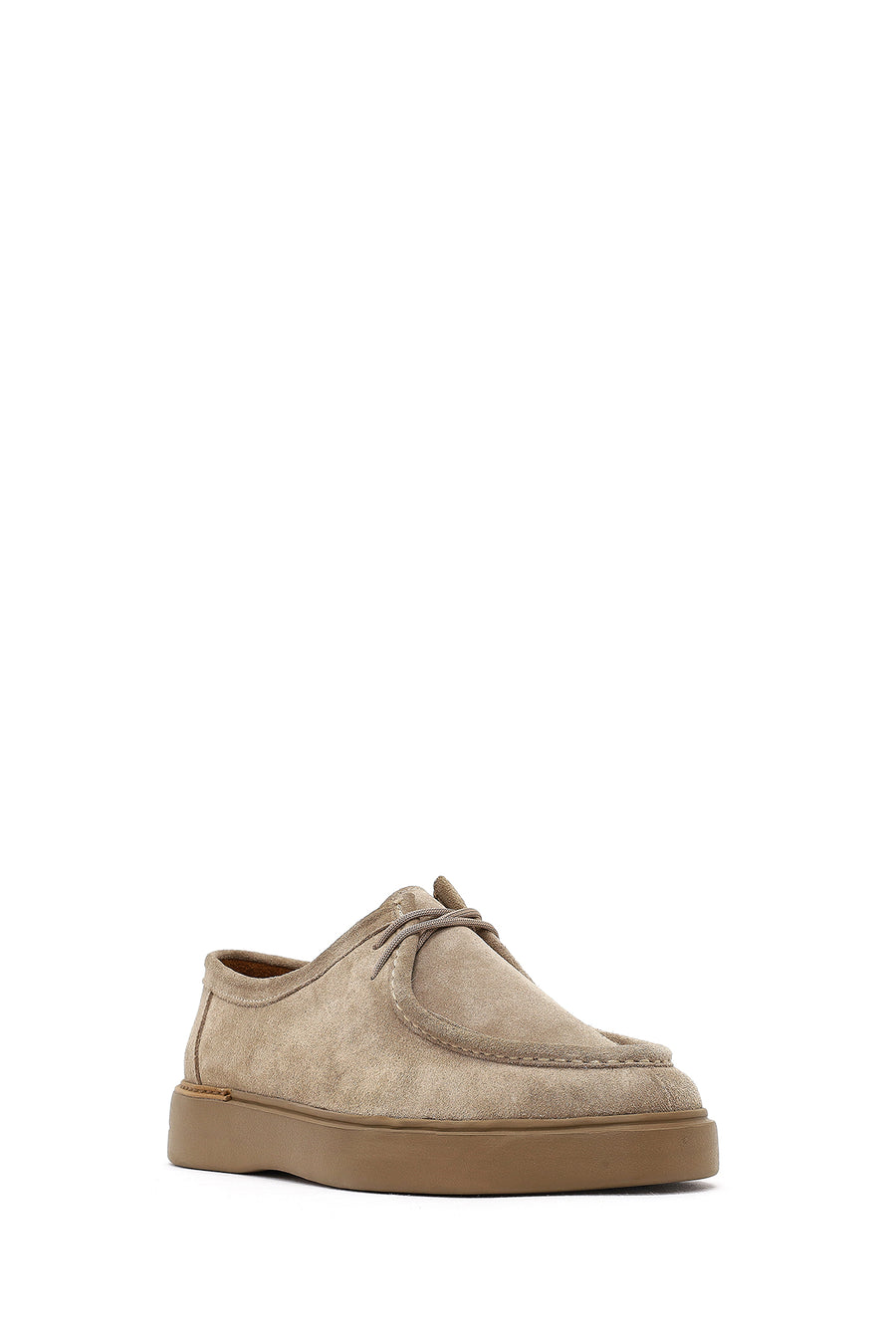 Men Beige Suede Leather Casual Shoes