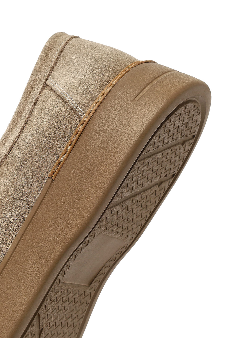 Men Beige Suede Leather Casual Shoes