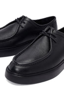 Erkek Siyah Bağcıklı Kalın Tabanlı Deri Casual Ayakkabı | Derimod