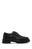 Men's Black Lace-Up Thick-Soled Leather Casual Shoe | Derimod