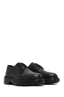 Men's Black Lace-Up Thick-Soled Leather Casual Shoe | Derimod