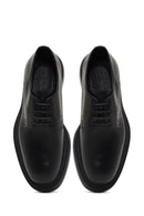 Men's Black Lace-Up Thick-Soled Leather Casual Shoe | Derimod