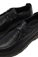 Erkek Siyah Bağcıklı Kalın Tabanlı Deri Casual Ayakkabı | Derimod
