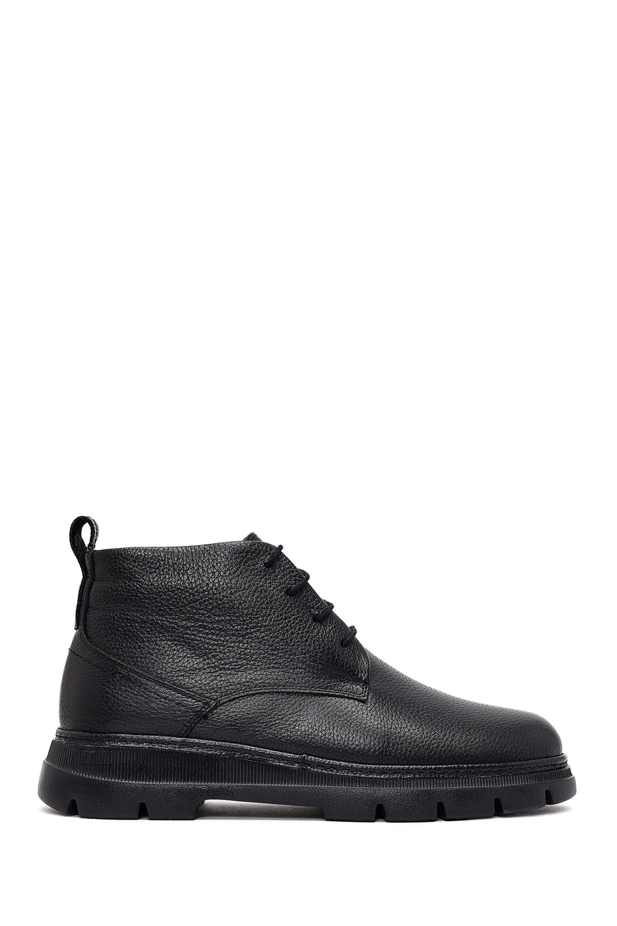 Men's Black Lace-Up Leather Casual Boots 25WFD7515FT | Derimod