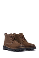 Men's Brown Lace-up Nubuck Leather Casual Boot | Derimod