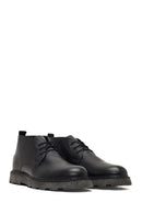 Men's Black Lace-Up Leather Casual Boot | Derimod
