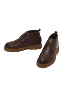 Erkek Kahverengi Bağcıklı Deri Casual Bot | Derimod