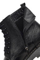 Men's Black Zippered Thick-Soled Leather Boots | Derimod