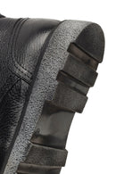 Men's Black Zippered Thick-Soled Leather Boots | Derimod