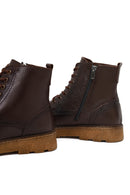 Erkek Kahverengi Fermuarlı Kalın Tabanlı Deri Bot | Derimod