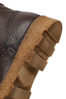 Erkek Kahverengi Fermuarlı Kalın Tabanlı Deri Bot | Derimod