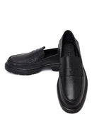 Erkek Siyah Deri Loafer | Derimod