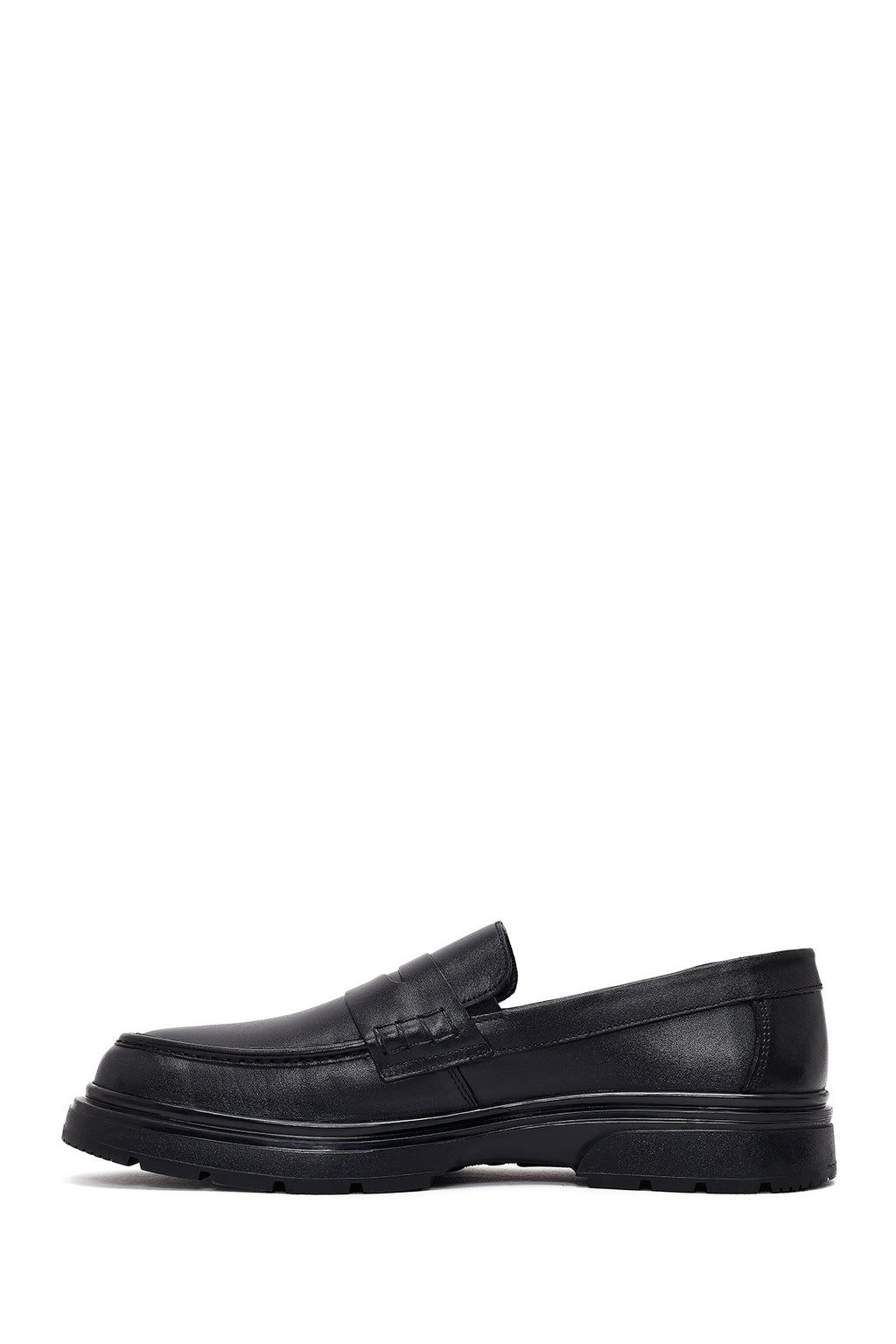 Erkek Siyah Deri Loafer