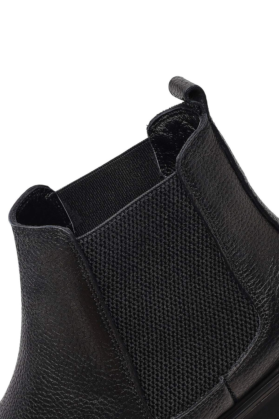 Male Black Leather Casual Chelsea Boots
