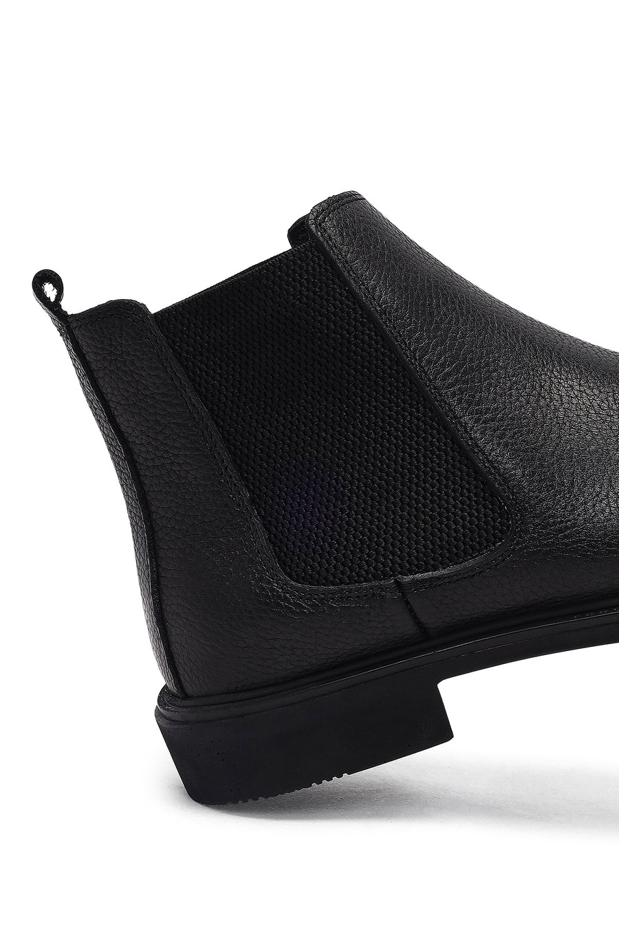 Male Black Leather Casual Chelsea Boots