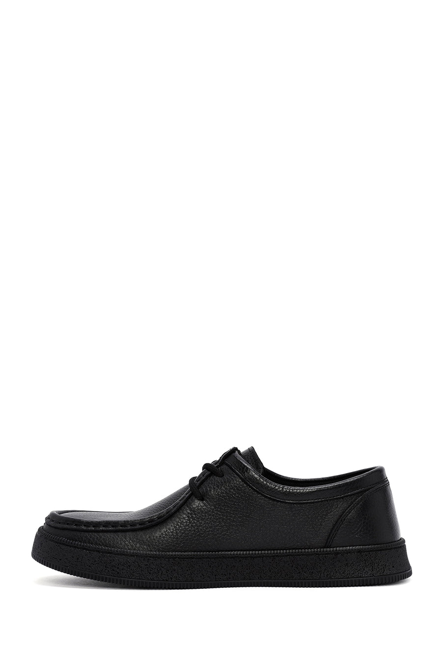 Men's Black Lace Up Leather Casual Shoes