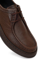 Erkek Kahverengi Bağcıklı Deri Casual Ayakkabı | Derimod