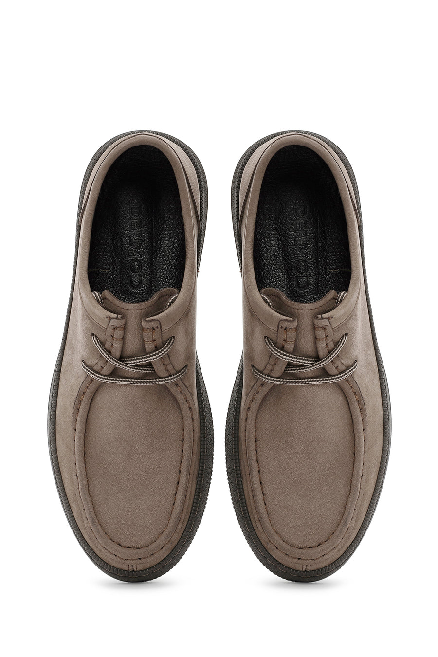 Men's Mink Laced Nubuck Leather Casual Shoes