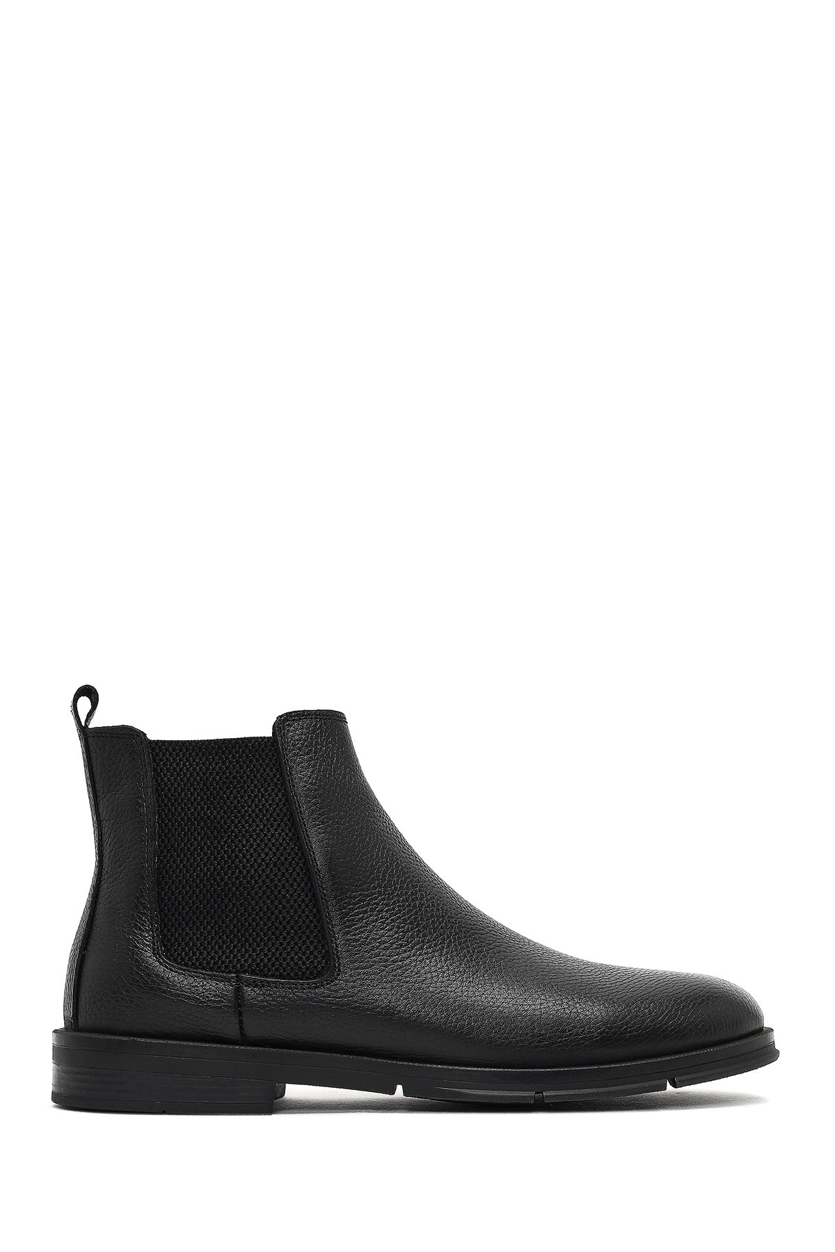 Men's Black Leather Chelsea Boot 25WFD7543FT | Derimod