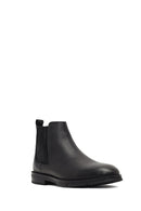Men's Black Leather Chelsea Boot | Derimod