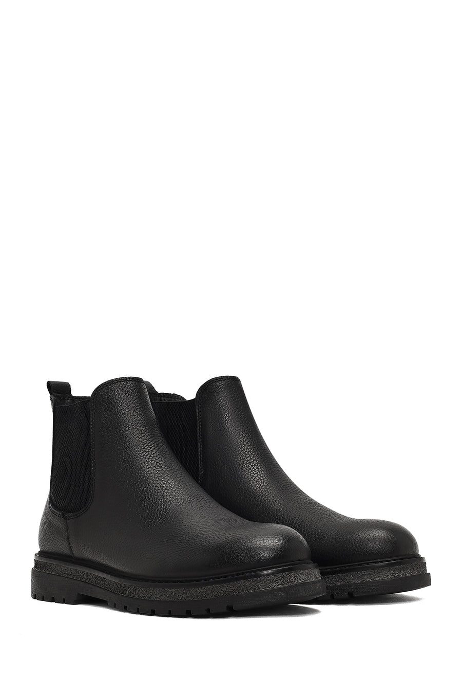 Men's Black Leather Chelsea Boot