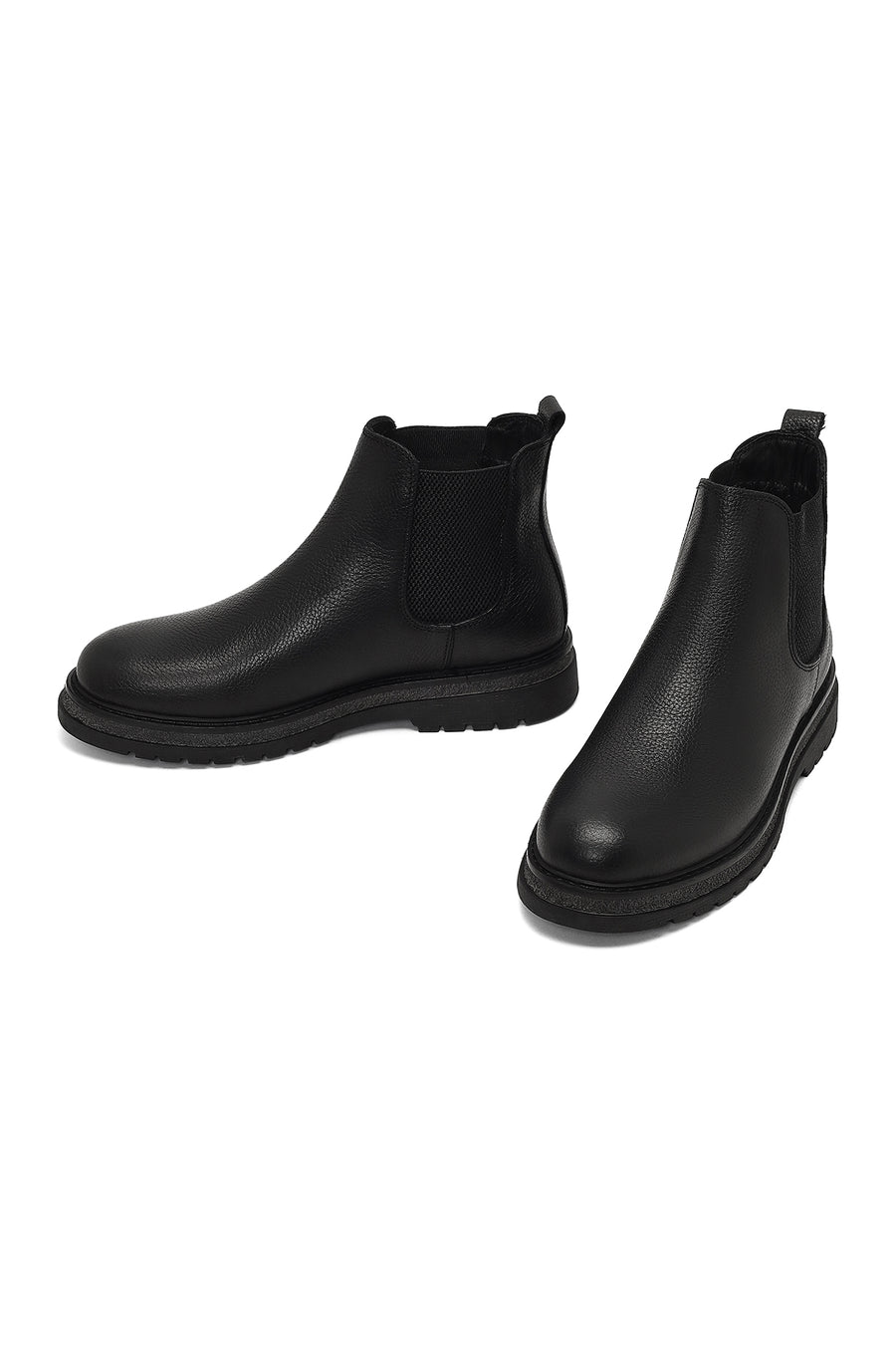 Men's Black Leather Chelsea Boot