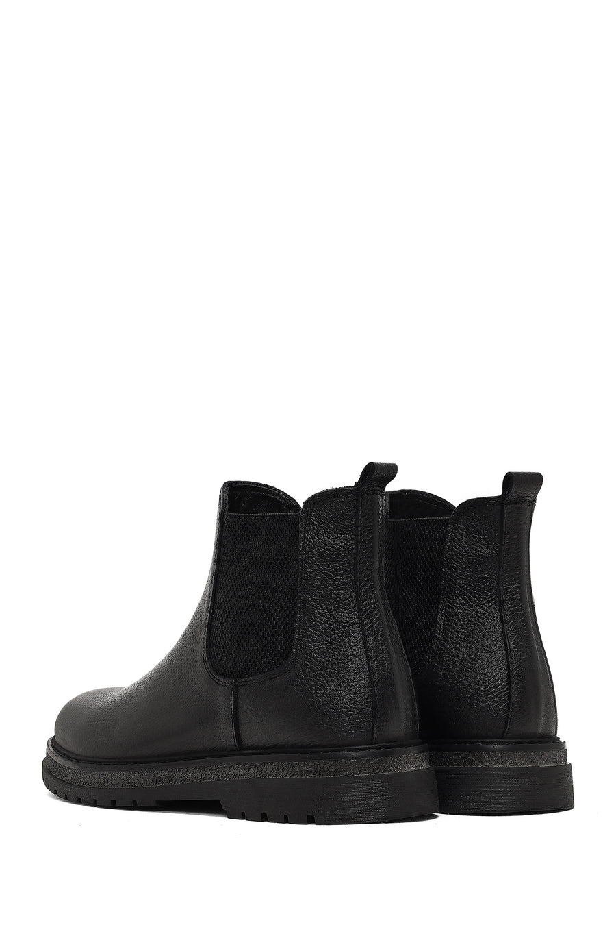 Men's Black Leather Chelsea Boot