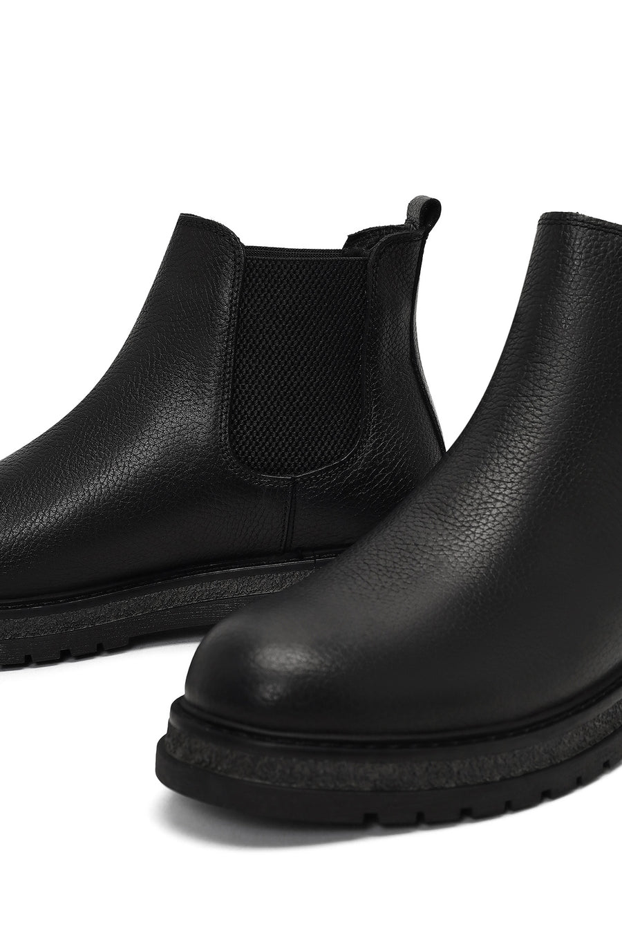 Men's Black Leather Chelsea Boot