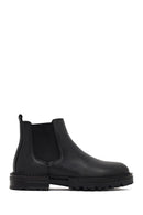 Men's Black Leather Chelsea Boot | Derimod